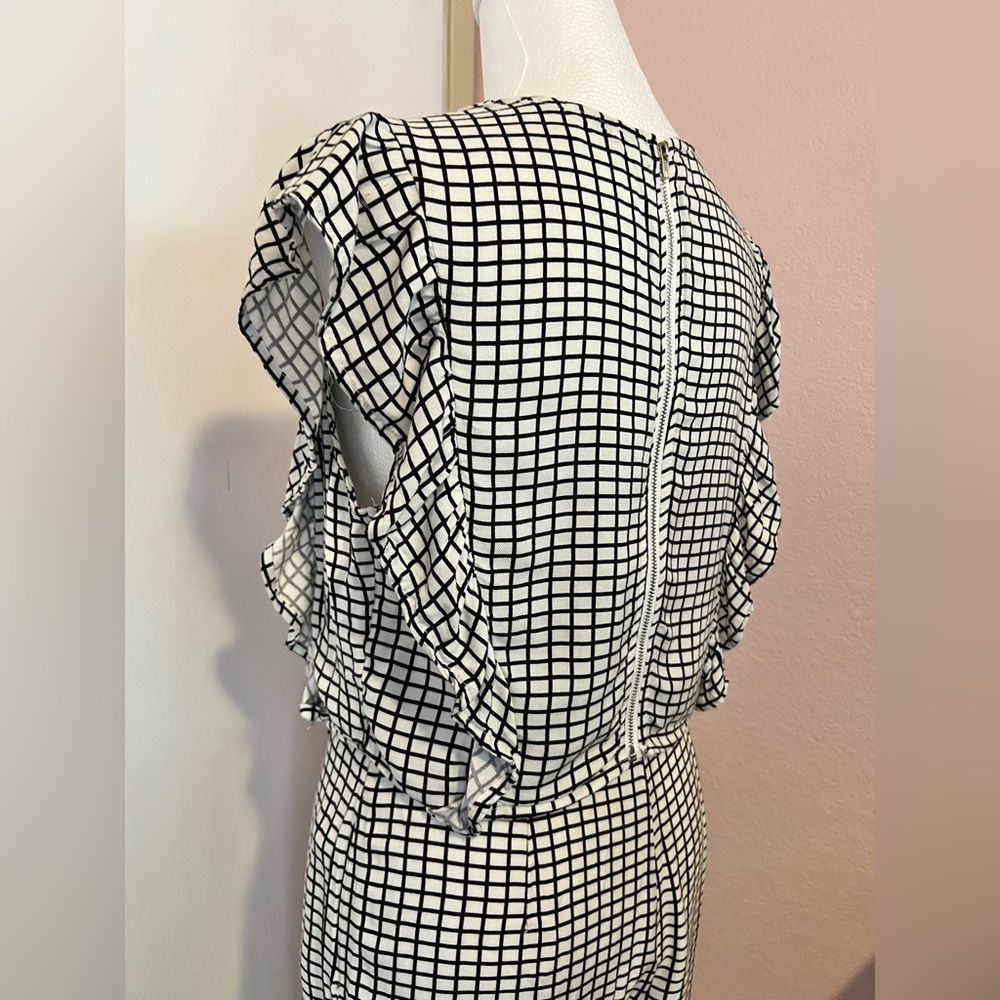 Checkered Ruffle Top & Palazzo Pants Set - Picture 3 of 15